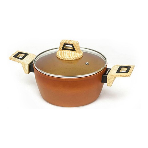 Amercook Terracotta Steelpan Met Deksel (Ø 20 cm)