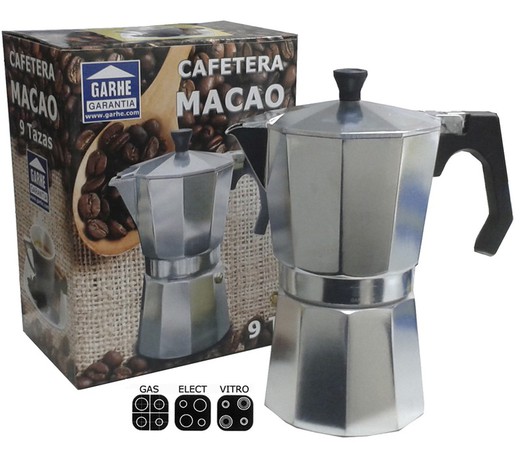 Macao aluminium kaffemaskine 12 kopper Garhe
