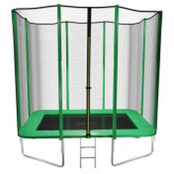 Masgames Deluxe Rectangular Trampoline M With Net And Ladder