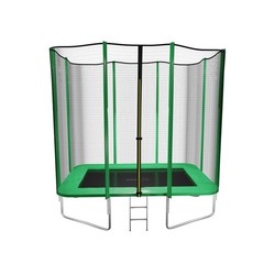 Masgames Deluxe rektangulær trampolin M med net og stige