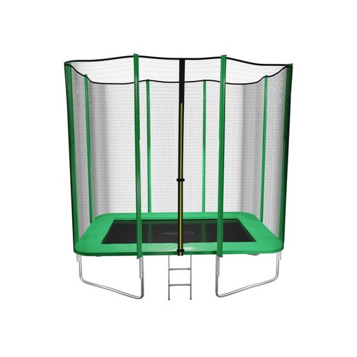 Masgames Deluxe Rechteckiges Trampolin M mit Netz und Leiter