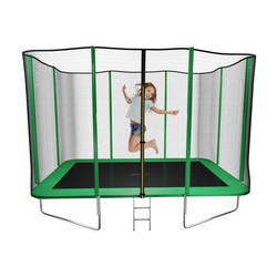 Masgames Premium Rechteckiges Trampolin L mit Netz und Leiter