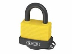 Abus cadeado alumínio e vinil 45 mm amarelo