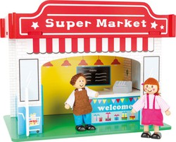 Speelhuis Supermarkt met accessoires