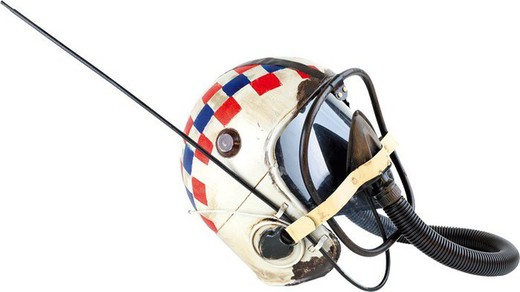 White Pilot´s Helmet "Vintage Design