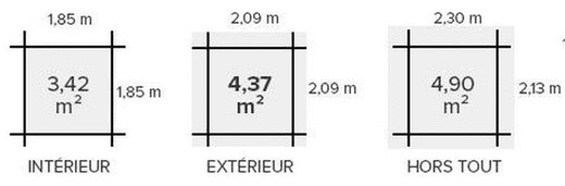 Milovic træskur 4,37 m ²