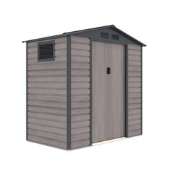 Abri de Jardin en Métal Gardiun Surrey 2,71 m2 Extérieur 213x127x211 cm en Acier avec Fenêtre Latérale et Effect Bois Grainé