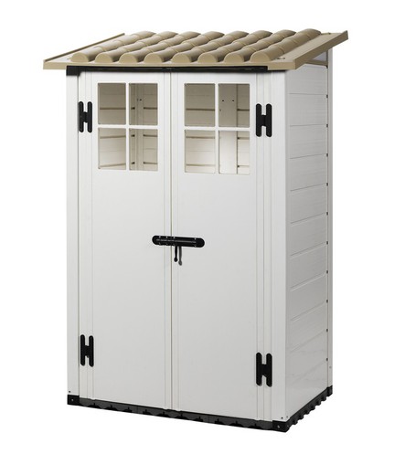 Tuscany Evo 100 Resin Shed, with 2 Doors 139 x 95 x 201 cm