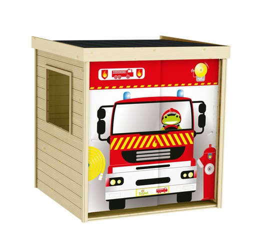 Soulet Firefighter wooden children's hut (1240x1250x1320 mm)