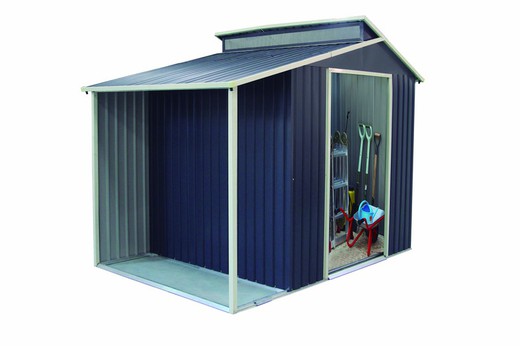 Cabine de metal cinza antracite com Marlow varanda lateral