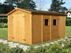 Abri de jardin en bois haute qualité avec plancher 4.75 m2