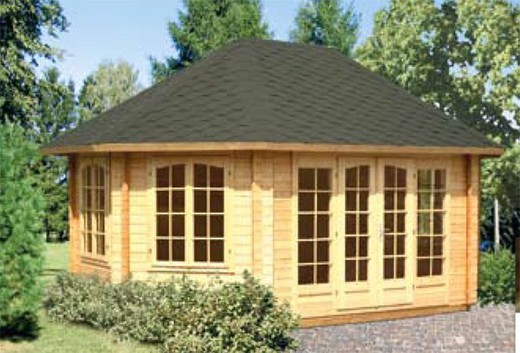 Houten hut Palmako Hanna 20.3m² 421 x 571cm.