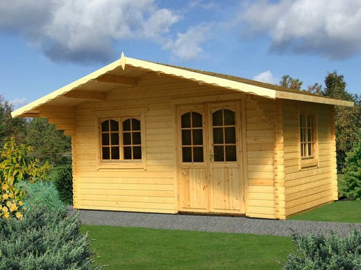 Casa de madeira 19,1m2 Palmako Sally 530x410cm
