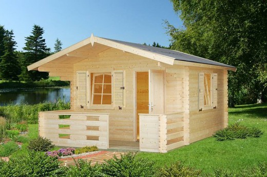 Palmako casa de madeira Sylvi 10,4 + 4,2m2 350x350 / 480 centímetros
