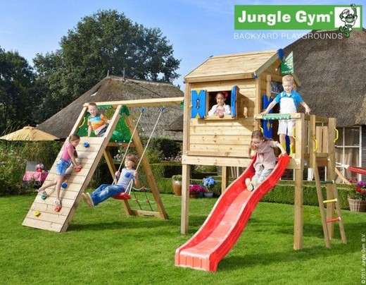 Træ børnehus Jungle Playhouse L Climb