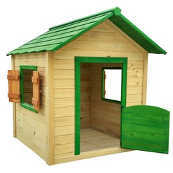 Drewniany dom dla dzieci "KELA VERDE" 1,6 m2 na zewnątrz 1160 x 1380 x 1320 mm.