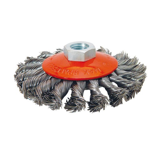 100mm Braided Steel Conical Brush.