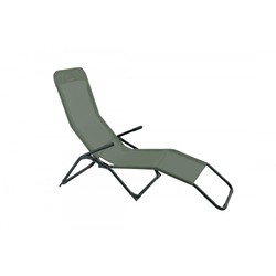 Chaise Longue steel Dark Gray Texaline Khaki Essenciel Green