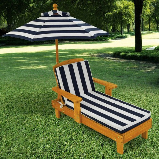 Chaise longue avec parasol KidKraft 48,9 x 91,4 x 51,8 cm