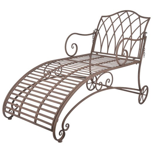 Chaise longue de jardin en métal 70.0 x 144.5 x 90.3 cm Esschert Design MF011