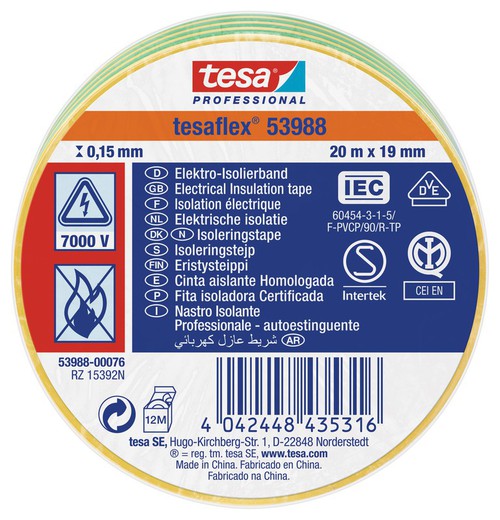 Tesa approved PVC insulation tape