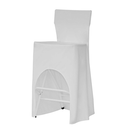 Funda lisa para silla plegable Alvarstool blanca 51,8 x 56,6 x 104,6 cm