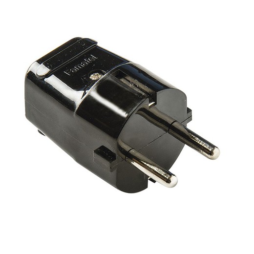 Plug 4.8mm. Tt 16A-250V Black Duolec