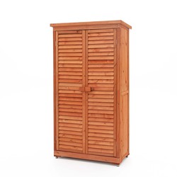 "Emmy" Wooden Closet Shed Front Blind 87 x 46.5 x 160 cm Solid Wood for outdoor use