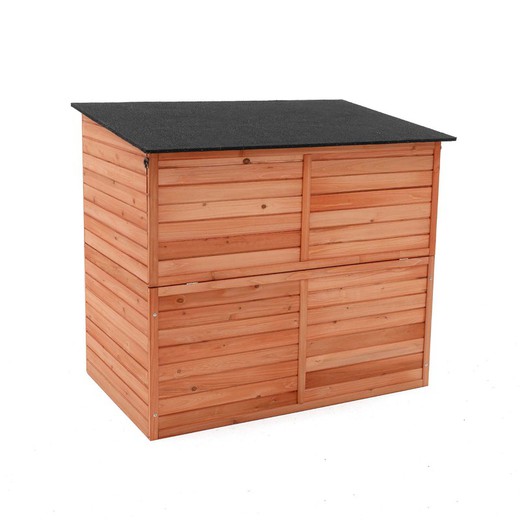Cobertizo armario de madera exterior Gardiun Pool 137x91x120 cm.