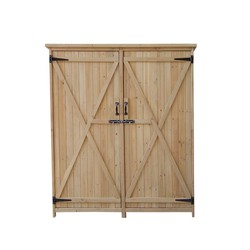 Caseta Armario Gardiun Sundy 140x50x162 cm Madera Maciza para Exterior