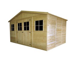 Garagem em madeira Vladimir 13,24 m²