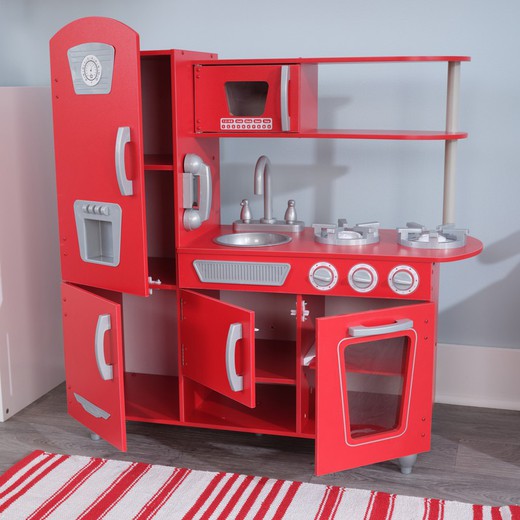 Cucina giocattolo vintage rossa Kidkraft — Brycus