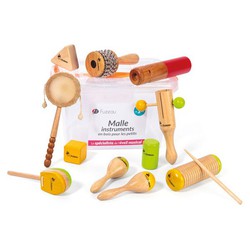 Cofre de 10 instrumentos de madera para los más pequeños