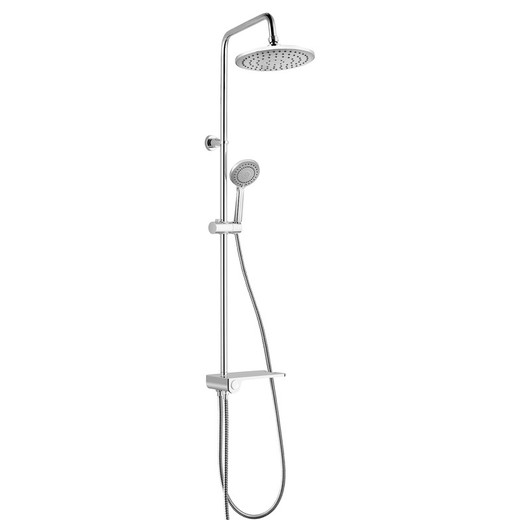 Shower column without faucet in stainless steel with shelf K2O Chillout Bay
