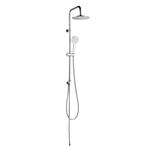 Colonne de Douche sans Robinet K2O Chillout Valley 96,5 cm Design Rond avec Pommeau de Douche et Douchette à Main