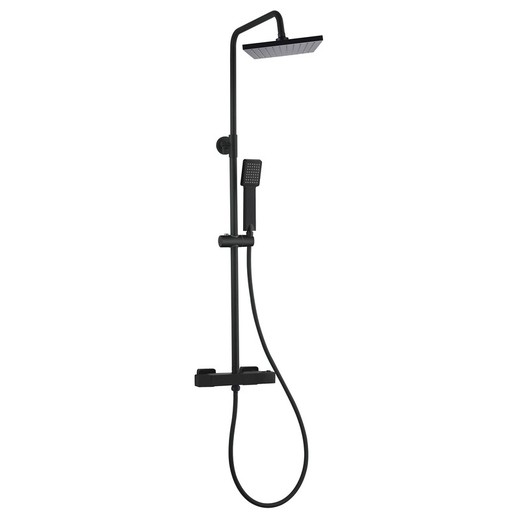 Colonne de Douche K2O Chillout Sea 83-119cm Mitigeur Thermostatique, Hauteur Réglable, Pommeau de Douche et Douchette à Main