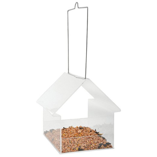 Acrylic hanging birdtable house