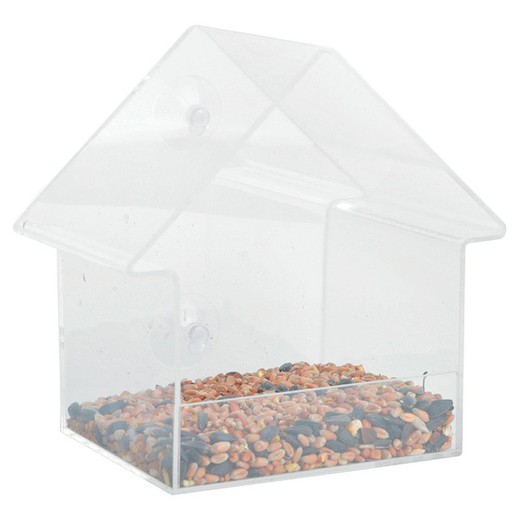 Acrylic window feeder house