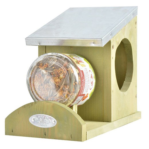 Squirrel peanut butter feeder