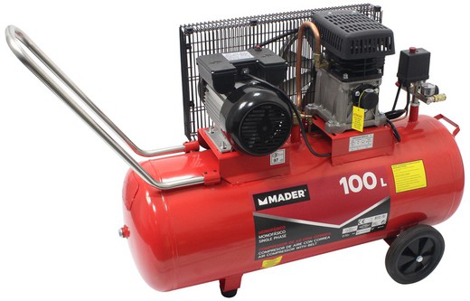 Compresor de Aire, Correa, 100L, 2.75hp - MADER® | Power Tools