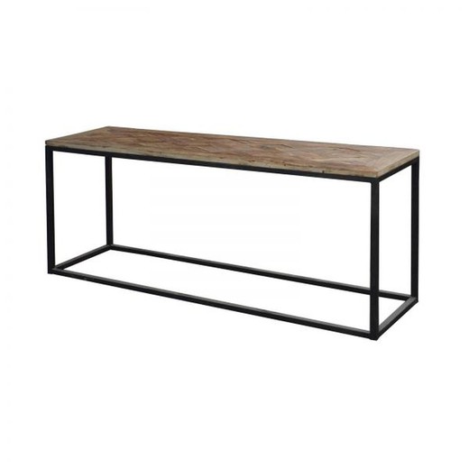 Console in gerecycled iepenhout 160 × 45 × 76 cm