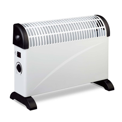 Bigger 2000W Electric Heater with Thermostat and 3 Power Levels 53x20x38 cm