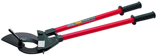 Ratchet action cable cutter Al + Cu long version