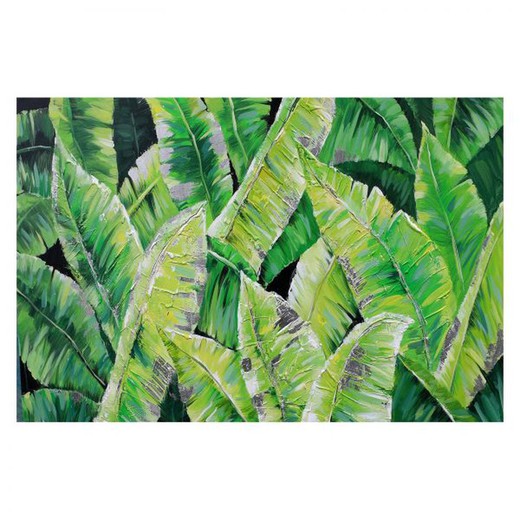 Tableau Peinture Abstraite Kuatéh Plantes Tropicales 120x80 cm Huile sur Toile