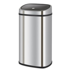 Stainless steel recycling bin with abs board Catter House "Futuro 48 l i-touch" 39.5 x 28 x 57 cm