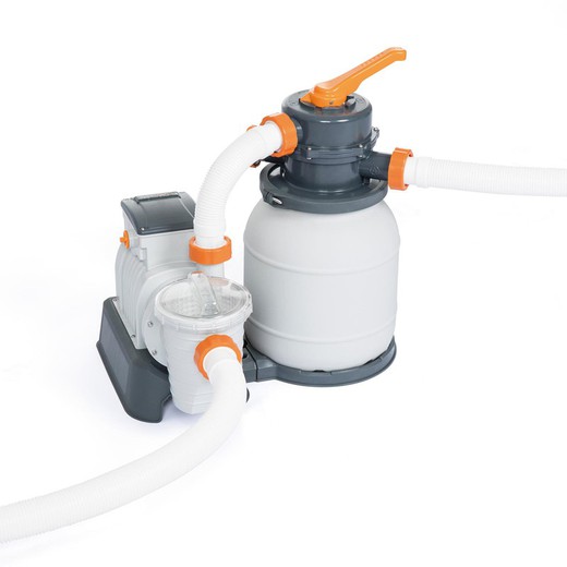 Pompe de Filtration avec Filtre à Sable pour Piscines Démontables Bestway Flowclear de 5.678 L/H Connexion 32 mm