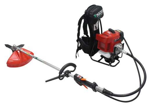 Brush Cutter, Backpack, 53.2cc, Kawasaki Engine - MADER® | Garden Tools