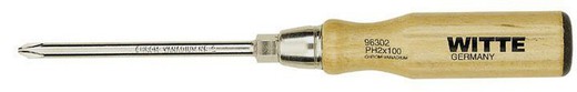 Phillips screwdriver with wooden handle