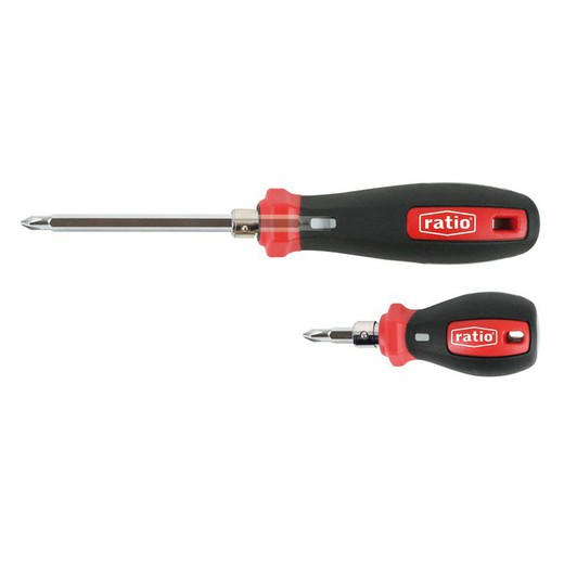Screwdriver all in 1 double mouth 2 pieces Ratio