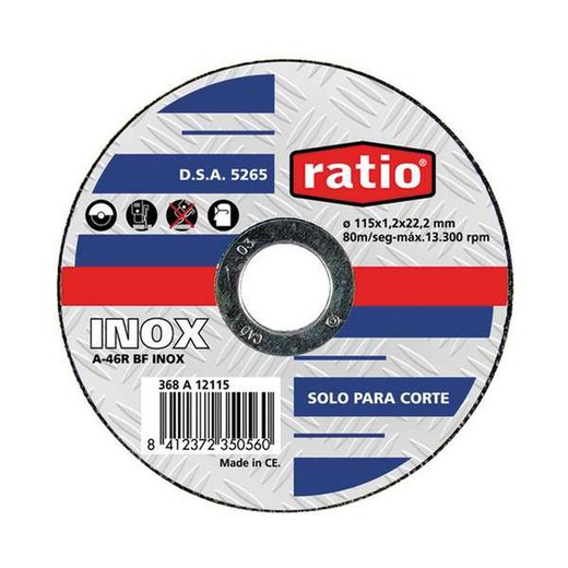 Abrasive Disc 115x1,0x22 Inox.Ratio